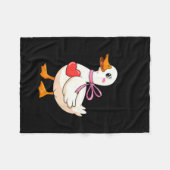 I'm Goosey For You Coquette Valentine Goose  Fleece Deken (Voorkant (Horizontaal))