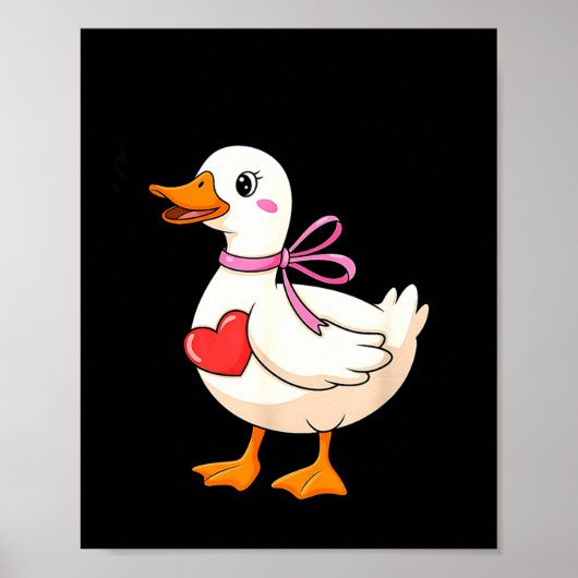 I'm Goosey For You Coquette Valentine Goose  Poster (Voorkant)