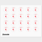 I'm Goosey For You Valentine Goose Hearts Minimal  Ronde Sticker (Vel)