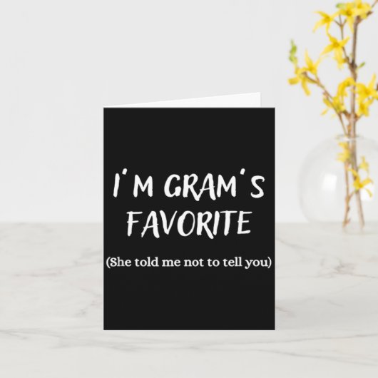 I'm Gram's Favorite - Kaart (Gele Bloem)