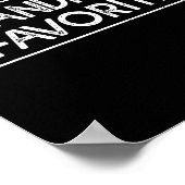 I'm Grandma's Favorite Funny Grandson Granddaughte Poster (Hoek)