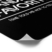 I'm Grandma's Favorite Grandson Granddaughter Humo Poster (Hoek)