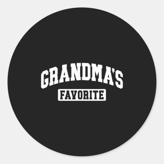 I'm Grandma's Favorite Granhild Grandson Granddaug Ronde Sticker (Voorkant)