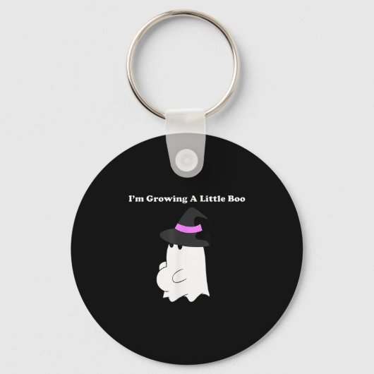 I'm Growing A Little Boo Halloween Pregnancy Annou Sleutelhanger (Voorkant)