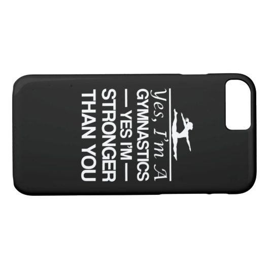 Im Gymnastics is sterker dan jij Case-Mate iPhone Case (Achterkant (Horizontaal))