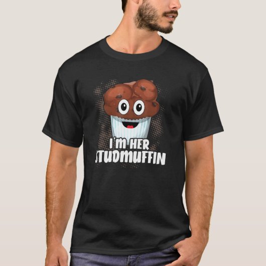 Im Haar Stud Muffin Paar Vriendin Muffin Dag T-shirt (Voorkant)
