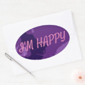 I'M HAPPY OVALE STICKER (Envelop)
