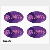 I'M HAPPY OVALE STICKER (Vel)