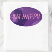 I'M HAPPY OVALE STICKER (Tas)