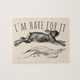 I'm Hare For It Punny Bunny Encouraging Legpuzzel
