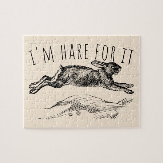 I'm Hare For It Punny Bunny Encouraging Legpuzzel (Horizontaal)