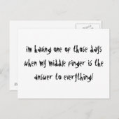 I'm Having One Of Those Days Briefkaart (Voorkant / Achterkant)