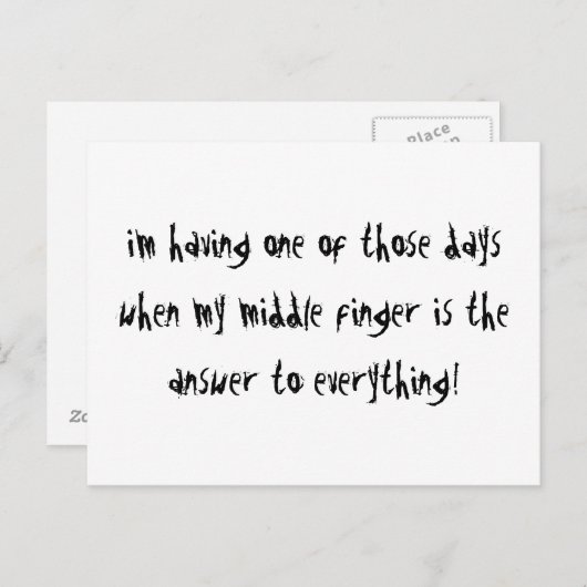 I'm Having One Of Those Days Briefkaart (Voorkant / Achterkant)