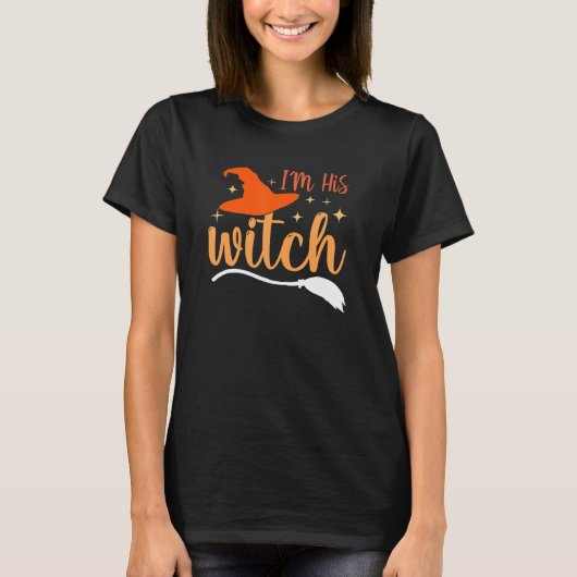 I'm Her Boo I'm His Witch T-shirt (Voorkant)