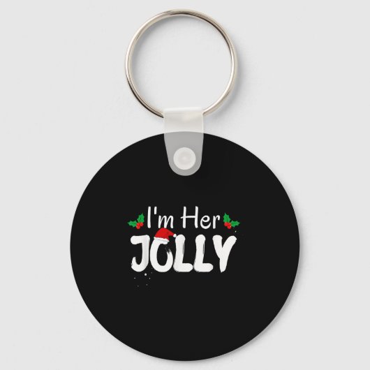 I'm Her Jolly Funny Christmas Couple Pajamas Match Sleutelhanger (Voorkant)