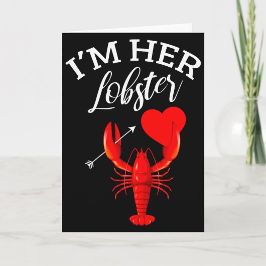 Im Her Lobster Hart Koppel Geschenk Valentijn Kaart (Voorkant)