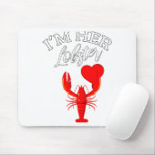 Im Her Lobster Heart Couple Matching Gift Valentin Muismat (Met muis)