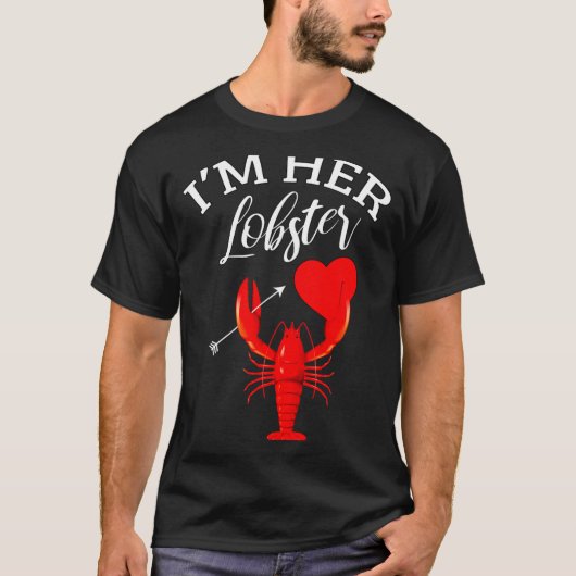 Im Her Lobster Heart Couple Matching Gift Valentin T-shirt (Voorkant)