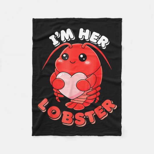 I'm Her Lobster Matching Couple Valentine's Day Wo Fleece Deken (Voorkant)