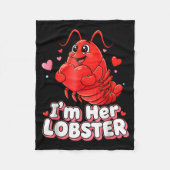 I'm Her Lobster Matching Couple Valentine's Day Wo Fleece Deken (Voorkant)