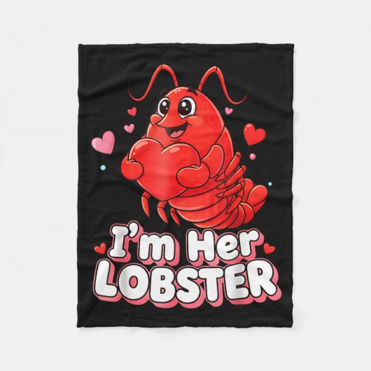 I'm Her Lobster Matching Couple Valentine's Day Wo Fleece Deken (Voorkant)