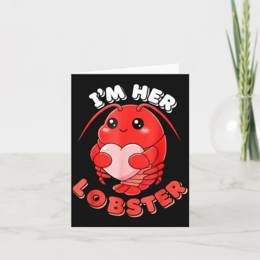 I'm Her Lobster Matching Couple Valentine's Day Wo Kaart (Voorkant)