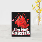 I'm Her Lobster Matching Couple Valentine's Day Wo Kaart (Gele Bloem)