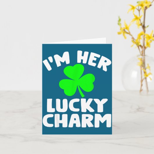 I'm Her Lucky Charm Funny Couples St Patrick's Day Kaart (Gele Bloem)