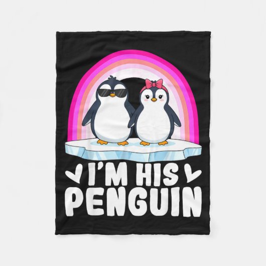 I'm Her Penguin Matching Couple Valentine Love Hea Fleece Deken (Voorkant)