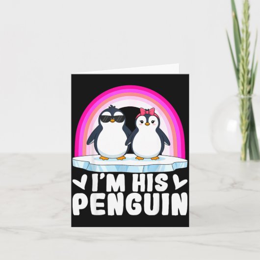I'm Her Penguin Matching Couple Valentine Love Hea Kaart (Voorkant)