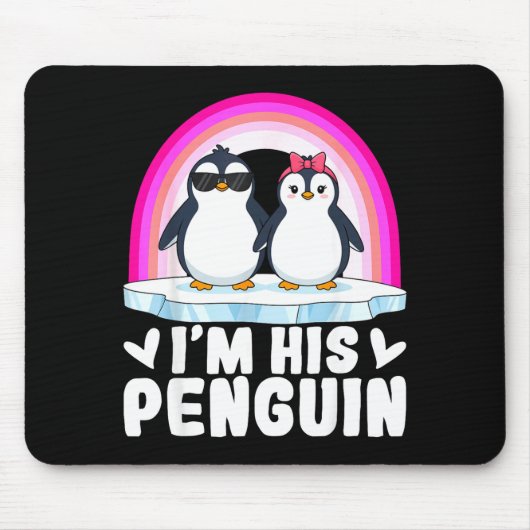 I'm Her Penguin Matching Couple Valentine Love Hea Muismat (Voorkant)