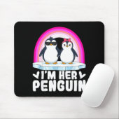 I'm Her Penguin Matching Couple Valentine Love Hea Muismat (Met muis)