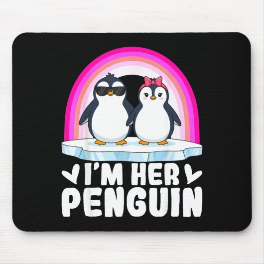 I'm Her Penguin Matching Couple Valentine Love Hea Muismat (Voorkant)
