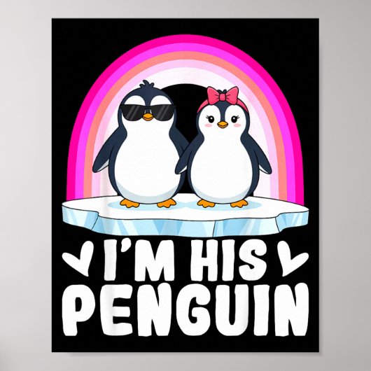 I'm Her Penguin Matching Couple Valentine Love Hea Poster (Voorkant)