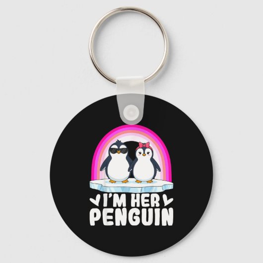 I'm Her Penguin Matching Couple Valentine Love Hea Sleutelhanger (Voorkant)