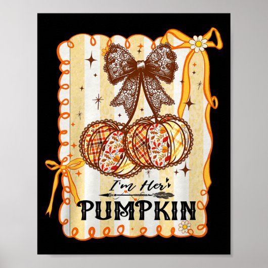 I'm Her Pumpkin Cherry Couple Coquette Bow Fall Th Poster (Voorkant)