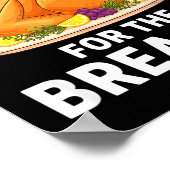 I'm Here For The Breasts, Funny Thanksgiving Turke Poster (Hoek)