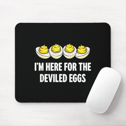 Im Here For The Deviled Eggs, Funny Thanksgiving D Muismat (Met muis)