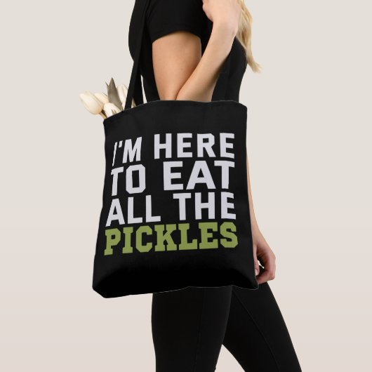 I'm here To Eat all Pickles Funny Vegan Lovers Tote Bag (Dichtbij)