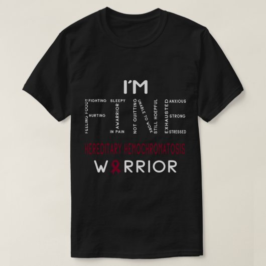 Im Hereditary Hemochromatosis Warrior Im FINE Fit T-shirt (Design voorkant)