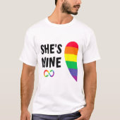 Im Hers Shes Mine Matching For Pride Lesbian Coupl T-shirt (Voorkant)