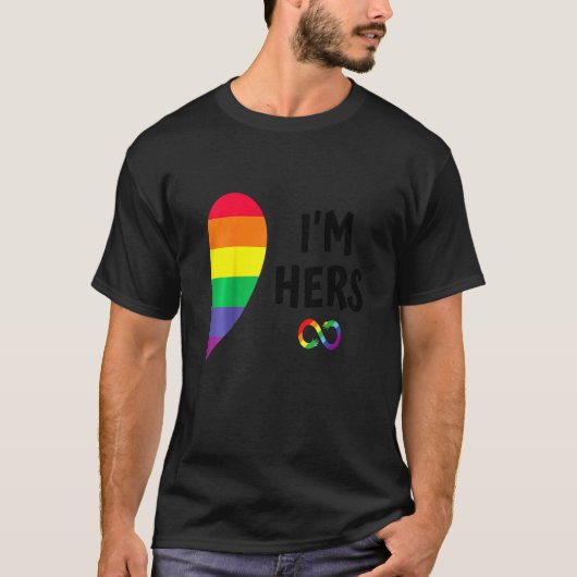 Im Hers Shes Mine Matching For Pride Lesbian Coupl T-shirt (Voorkant)