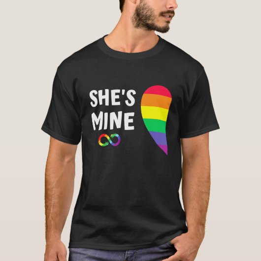 Im Hers Shes Mine Matching For Pride Lesbian Coupl T-shirt (Voorkant)