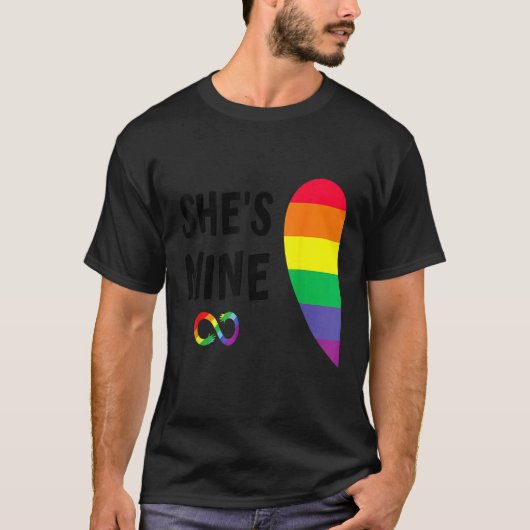 Im Hers Shes Mine Matching For Pride Lesbian Coupl T-shirt (Voorkant)