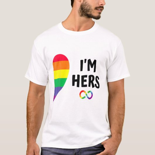 Im Hers Shes Mine Matching For Pride Lesbian Coupl T-shirt (Voorkant)