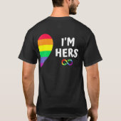 Im Hers Shes Mine Matching For Pride Lesbian Coupl T-shirt (Achterkant)