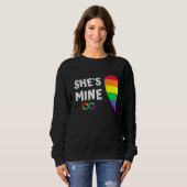 Im Hers Shes Mine Matching For Pride Lesbian Coupl Trui (Voorkant volledig)