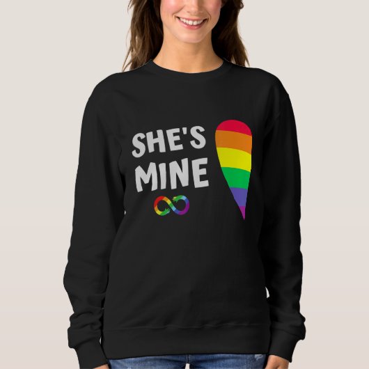 Im Hers Shes Mine Matching For Pride Lesbian Coupl Trui (Voorkant)