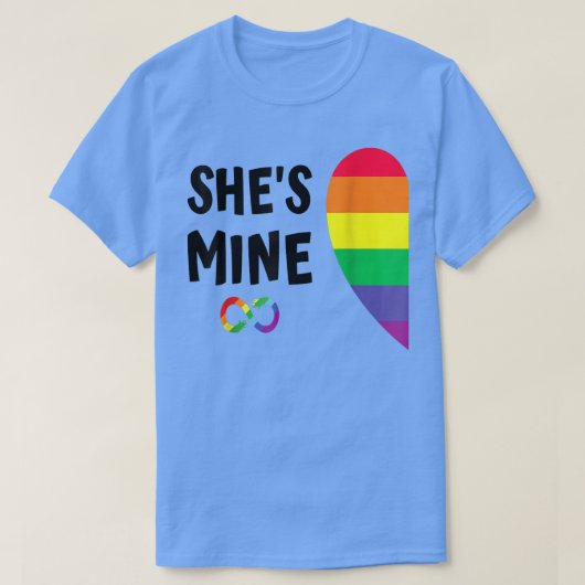 im hers shes mine matching voor pride lesbian coup t-shirt (Design voorkant)