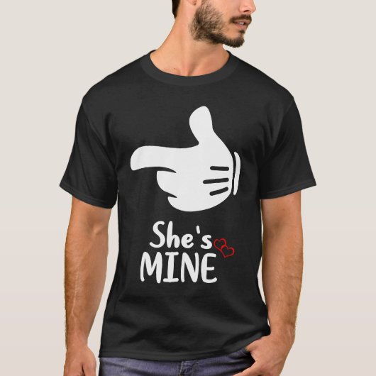 I'm Hers She's Mine Pair Couple LGBTQ T-shirt (Voorkant)